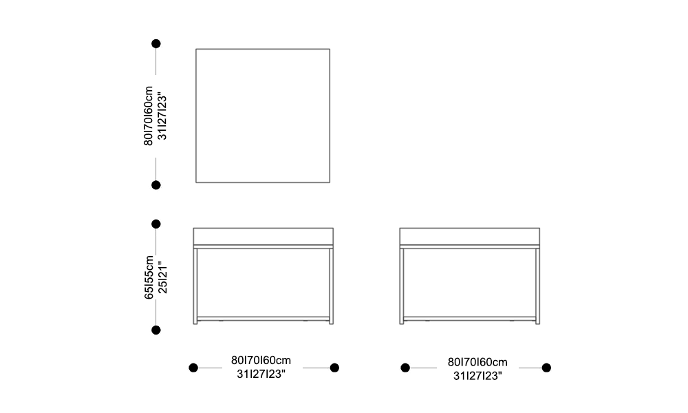 Image of the main dimensions of the product